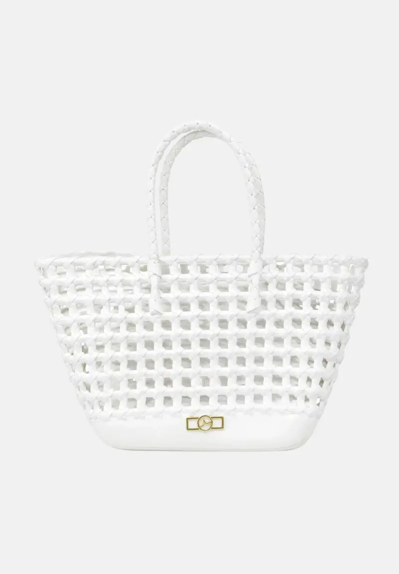 Shopper FLAT-SUNSET bianca da donna