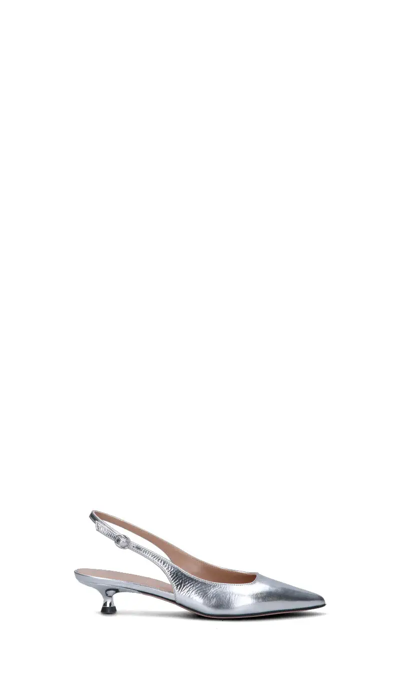 Slingback donna argento Vario