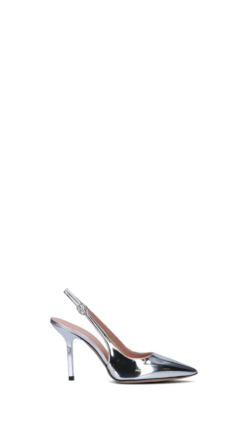 Slingback donna argento Vario