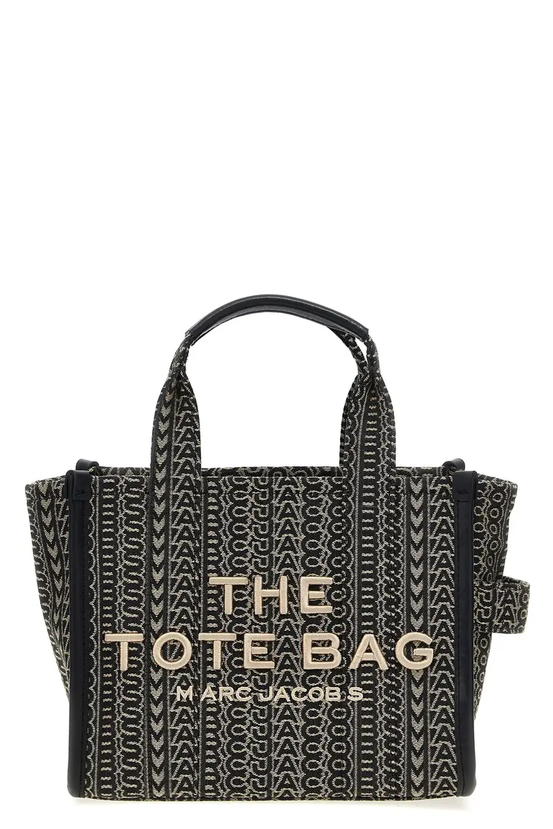 Borsa A Mano The Monogram Jacquard Small Tote Nero
