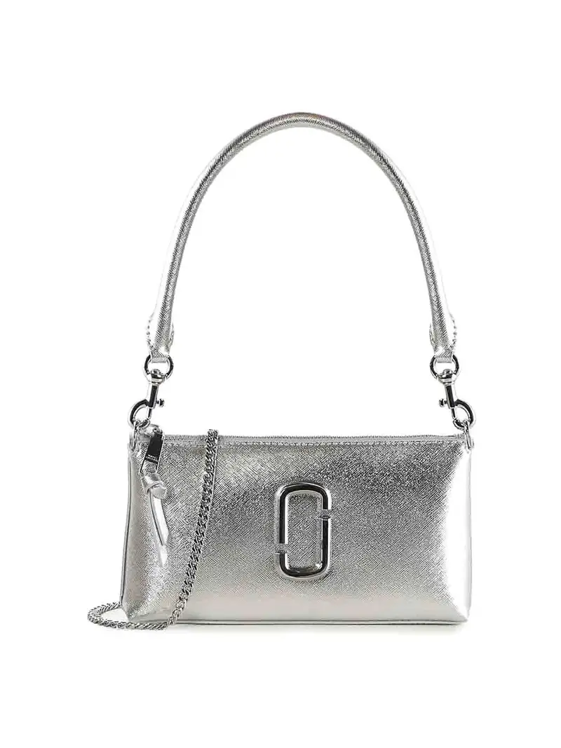 Borsa in pelle metallizzata Snapshot Argento