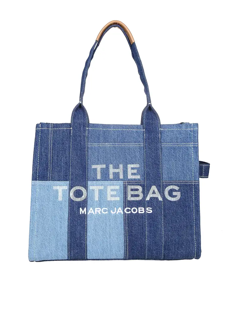 Borsa The Large Tote in denim Blu