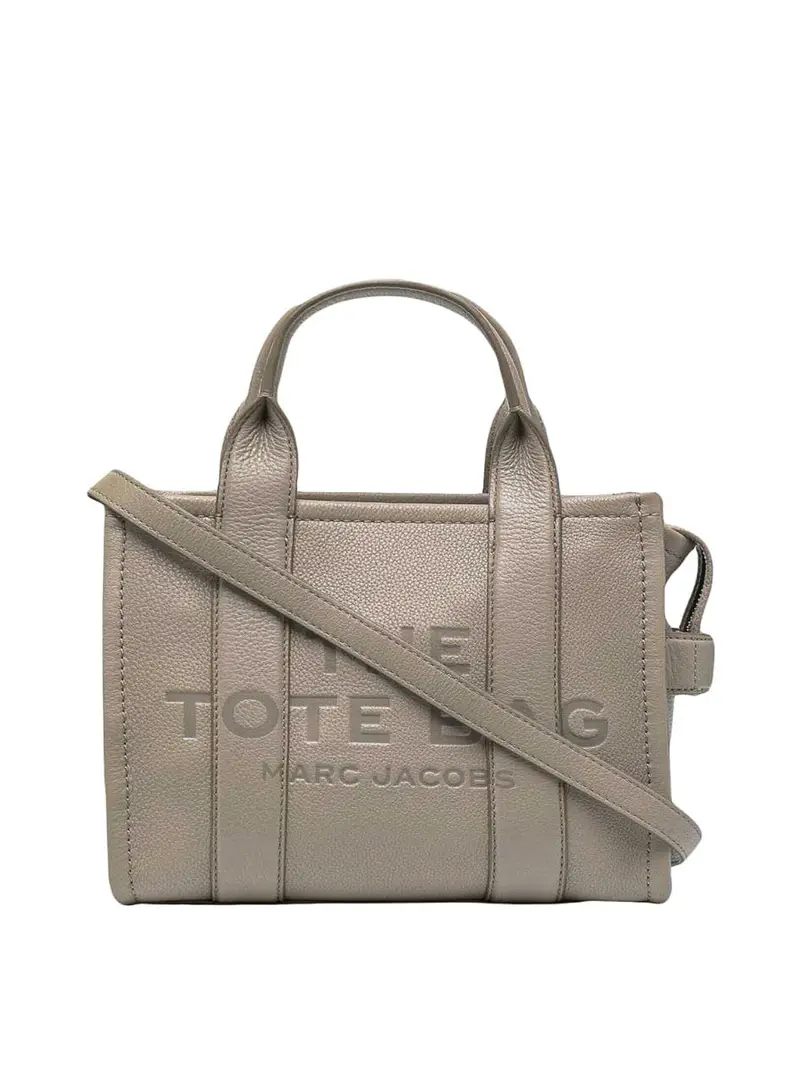 Borsa the leather tote piccola Grigio