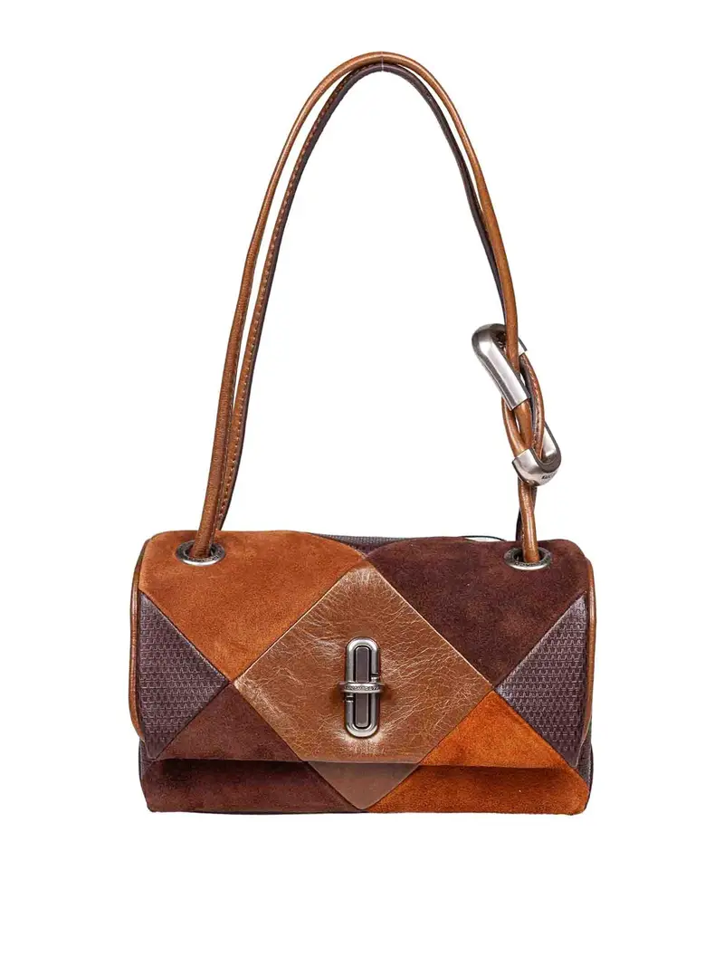 Borsa The Mini In Patchwork Camoscio Marrone