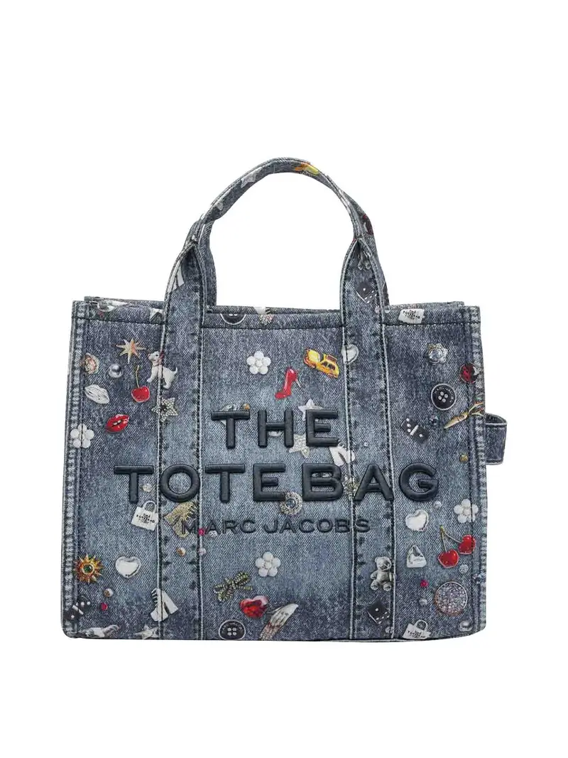 Borsa tote in denim blu The Charm
