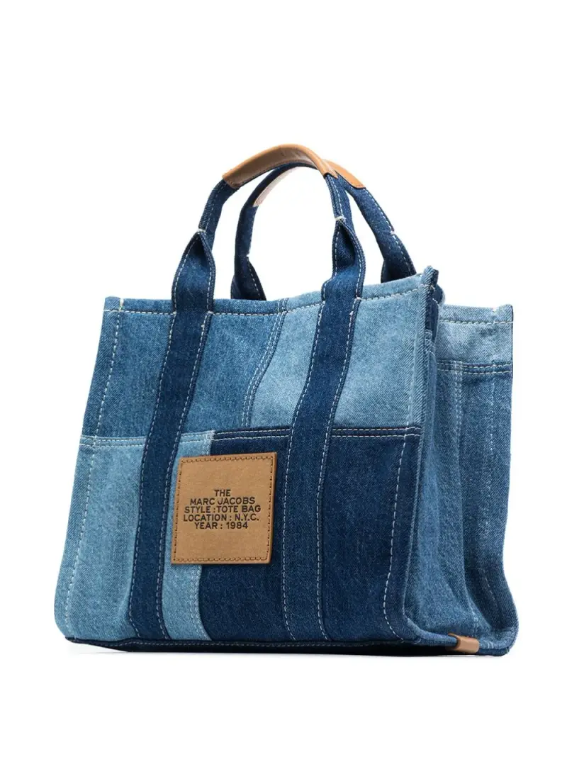 borsa tote media BLU miniatura 2