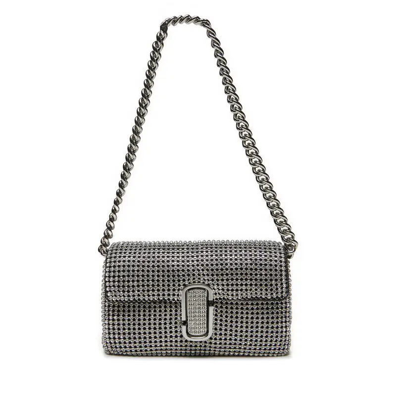 Borsetta Marc Jacobs The Rhinestone J Marc Mini Shoulder Bag H912M06RE22 Argento