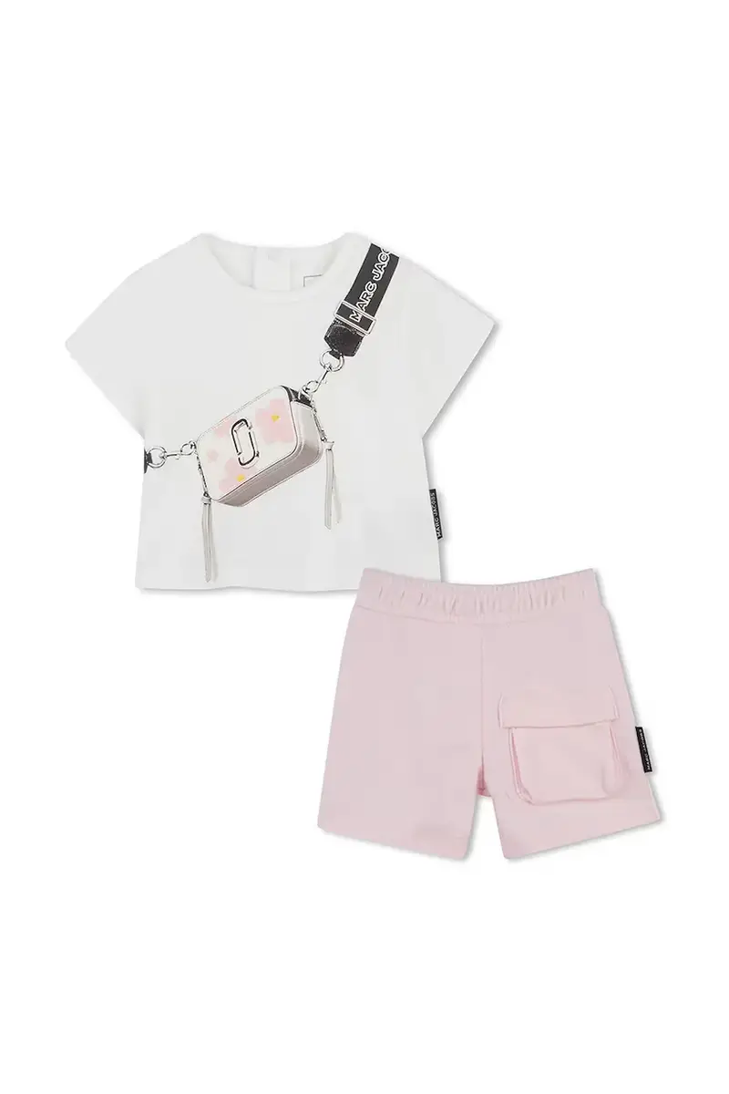 completo in cotone neonato/a colore rosa W60516