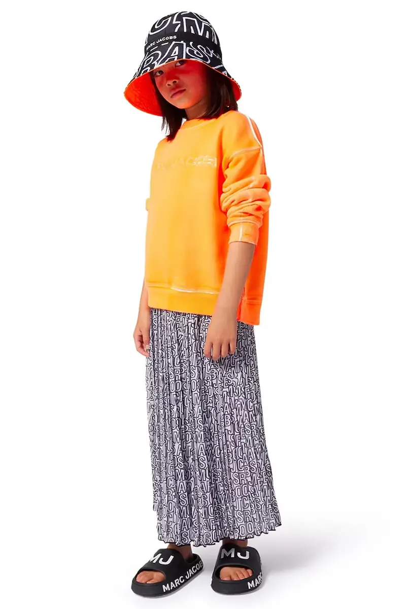 felpa in cotone bambino/a colore arancione W60435