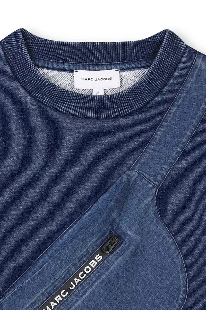 felpa in cotone bambino/a colore blu W60432 miniatura 3