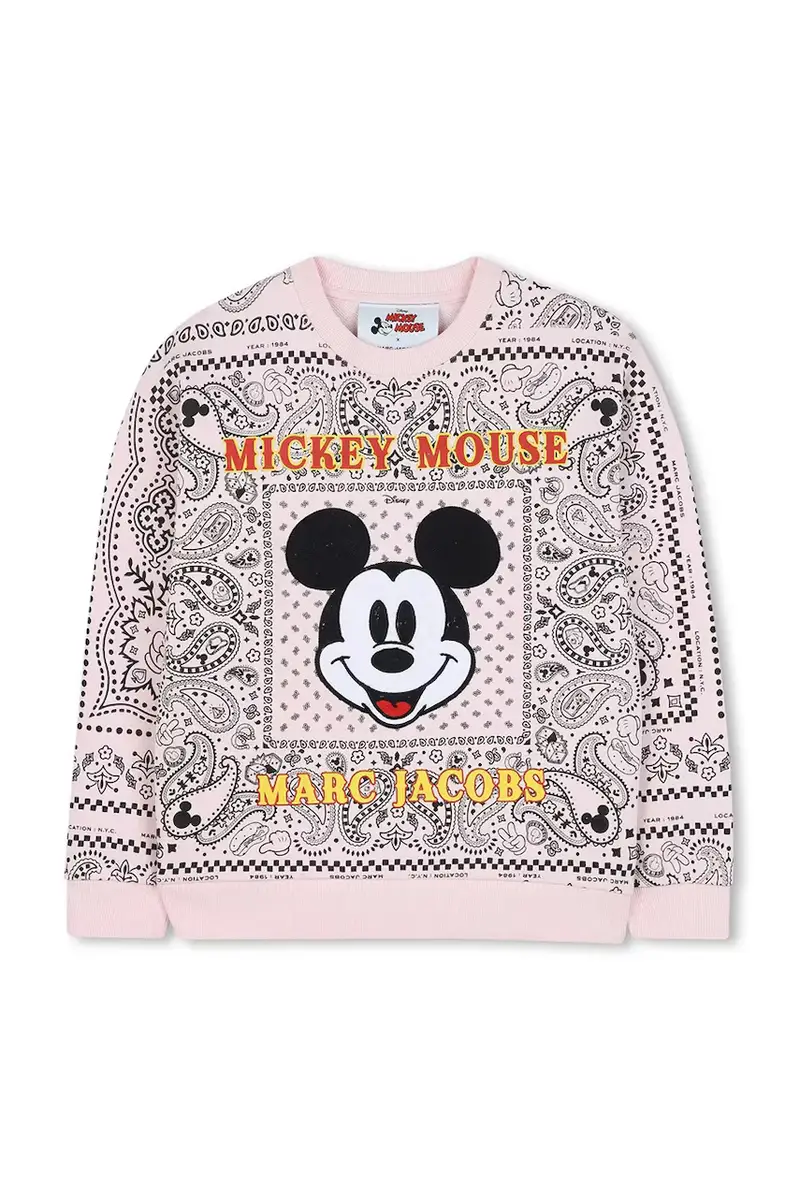 felpa in cotone bambino/a colore rosa W60575 miniatura 2