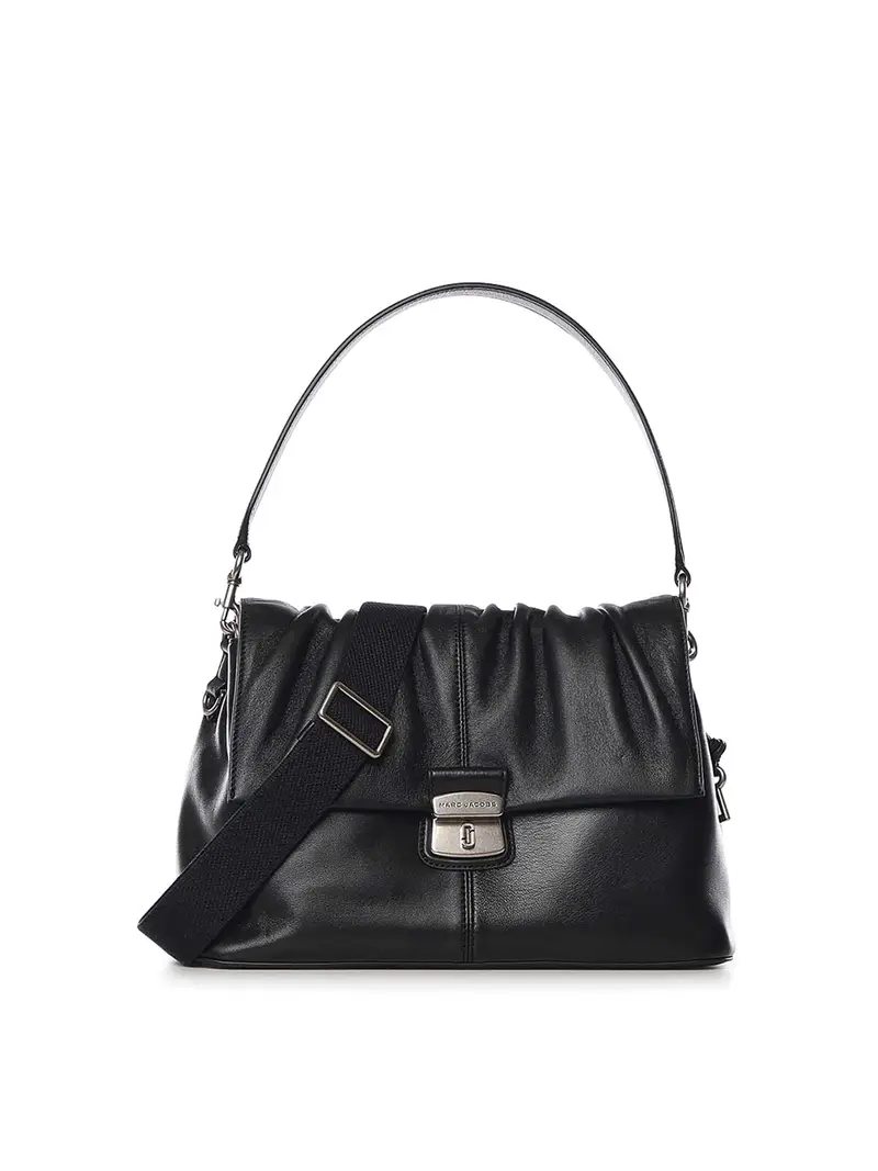 La borsa in pelle Messenger Nero