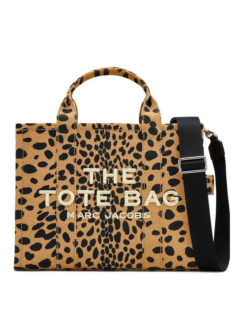 La borsa tote media in tela con ghepardo Animalier