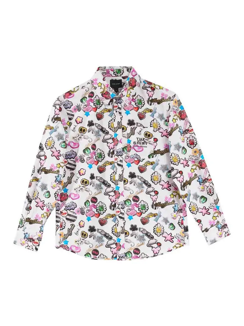 La camicia di stampa adesivi Multicolore