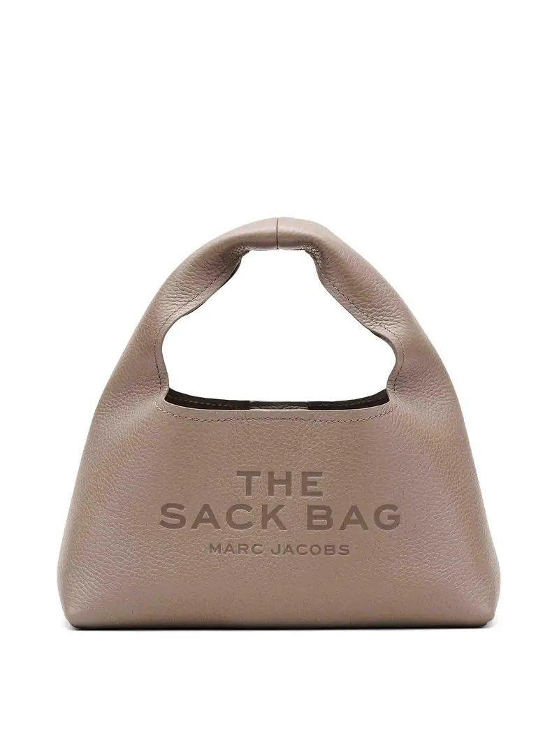 La mini borsa a sacco in pelle Tortora