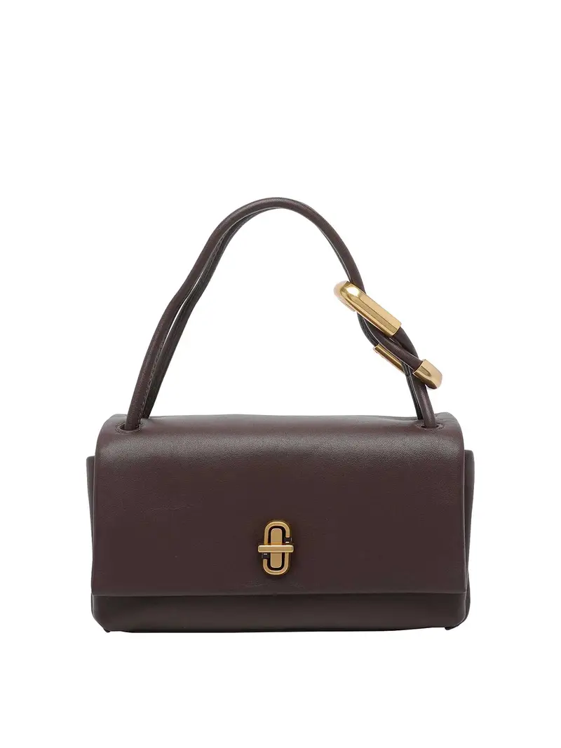 La mini borsa con doppio manico superiore Marrone