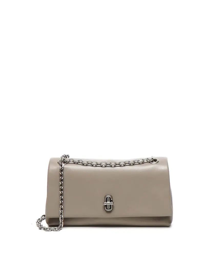 Mini borsa a doppia catena Beige
