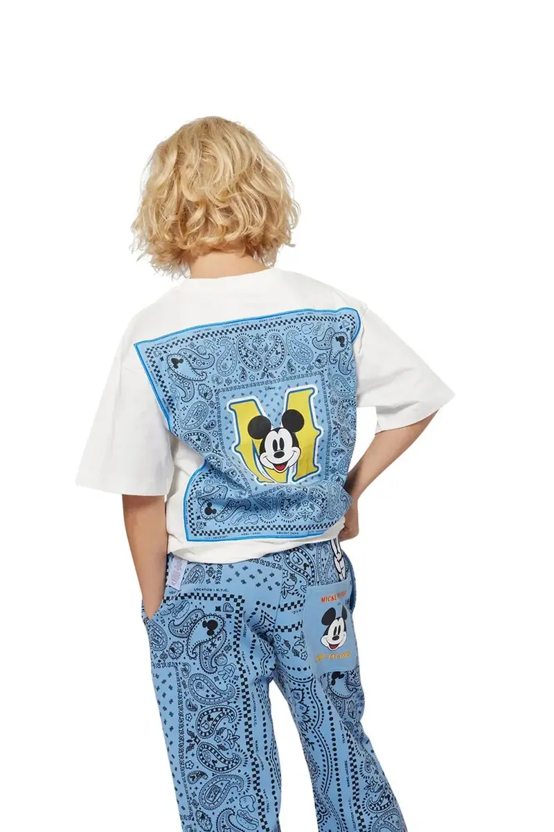 pantaloni tuta bambino/a colore blu W60651 miniatura 4