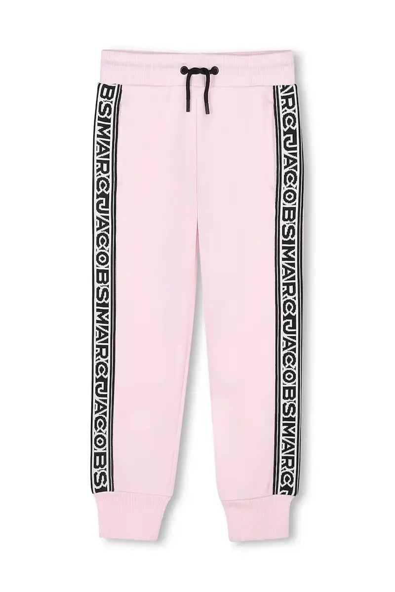 pantaloni tuta bambino/a colore rosa con applicazione W60469