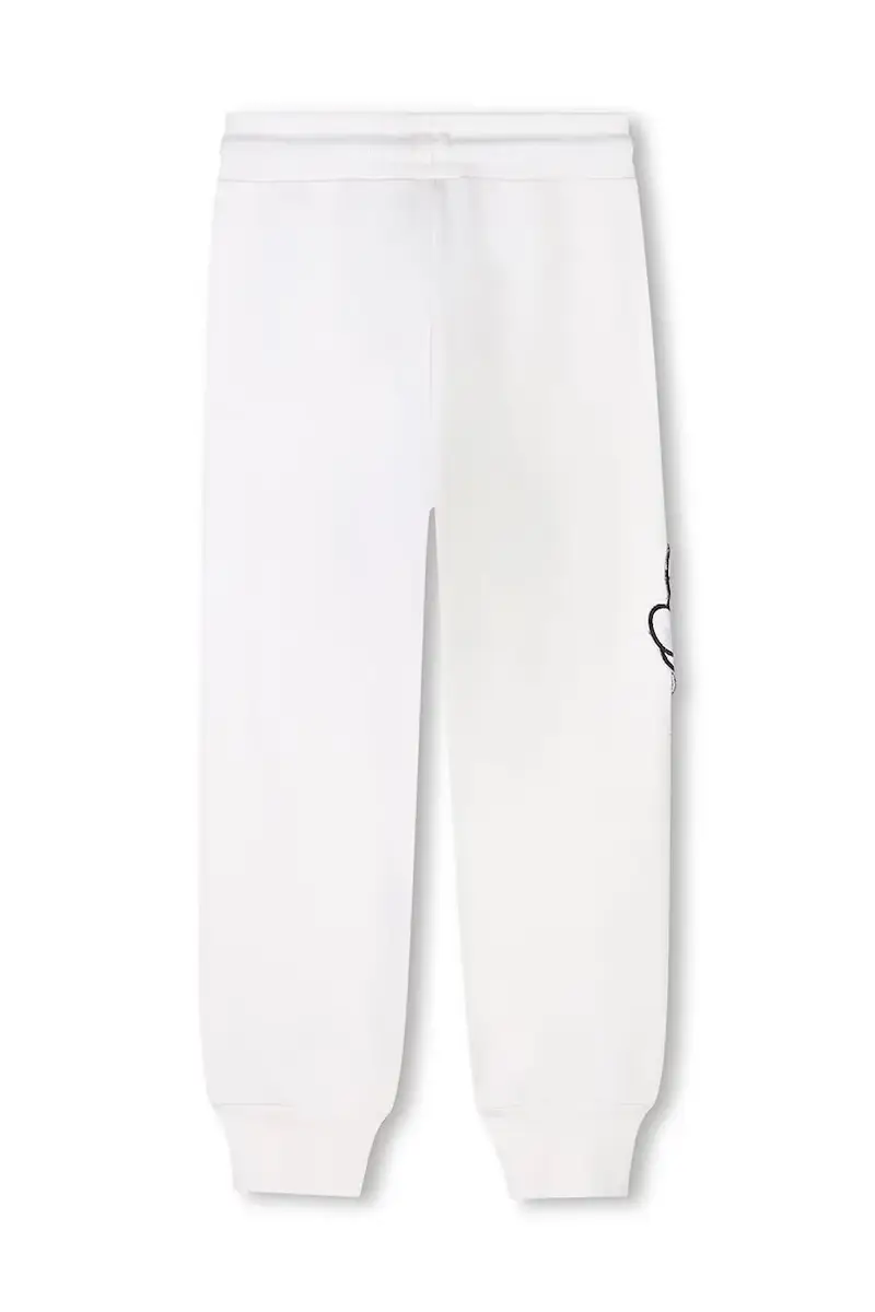 pantaloni tuta in cotone bambino/a x Disney colore beige con applicazione W60466 miniatura 2