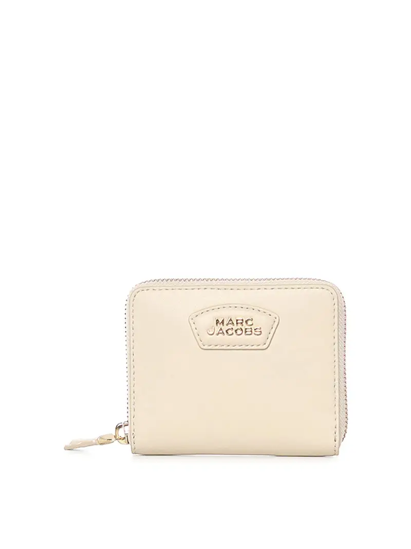 Portafoglio in pelle con logo Grigio Chiaro