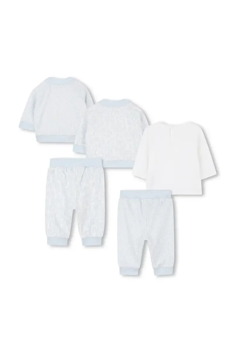 set di cotone reversibile per neonati colore blu W60660 miniatura 2