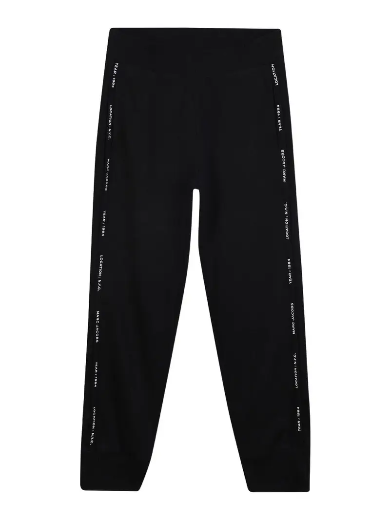 Trackpants di cotone nero