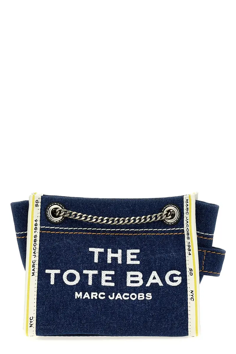 Tracolla The Denim Chain Crossbody Tote Blu