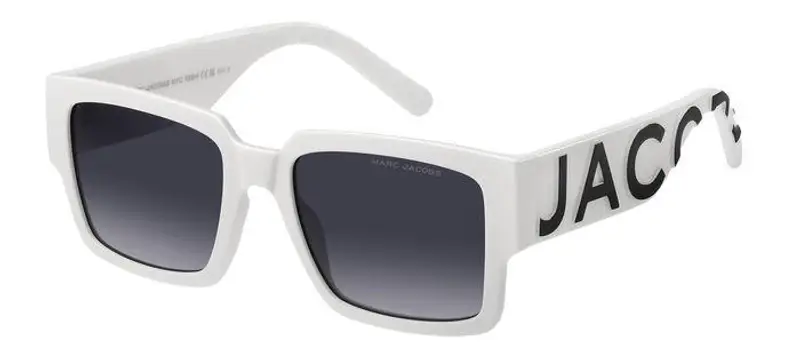 Marc Jacobs Unisex MARC 739/S CCP/9O Occhiali da sole Iniettato Bianco Grigio Squadrata  Sfumato
