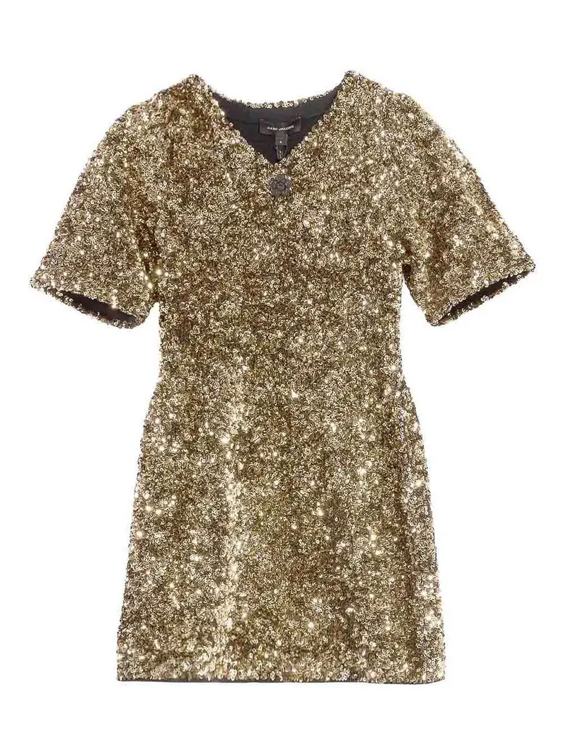 Vestito con paillettes Oro