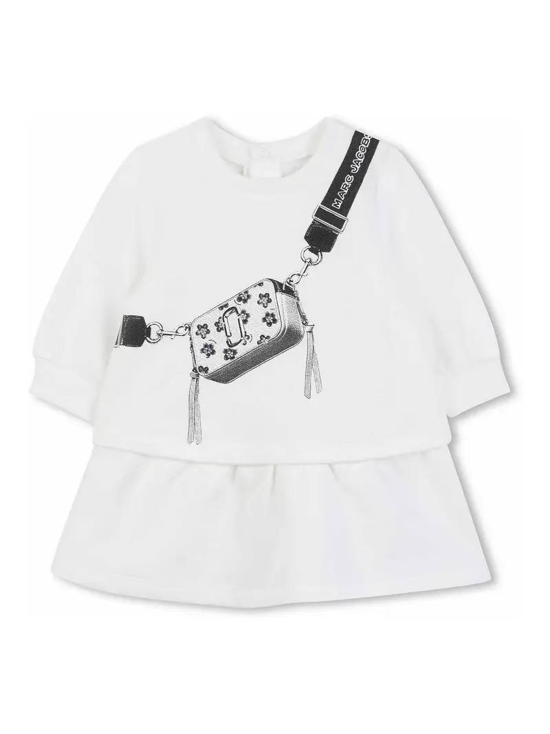 Vestito Con Stampa Crema