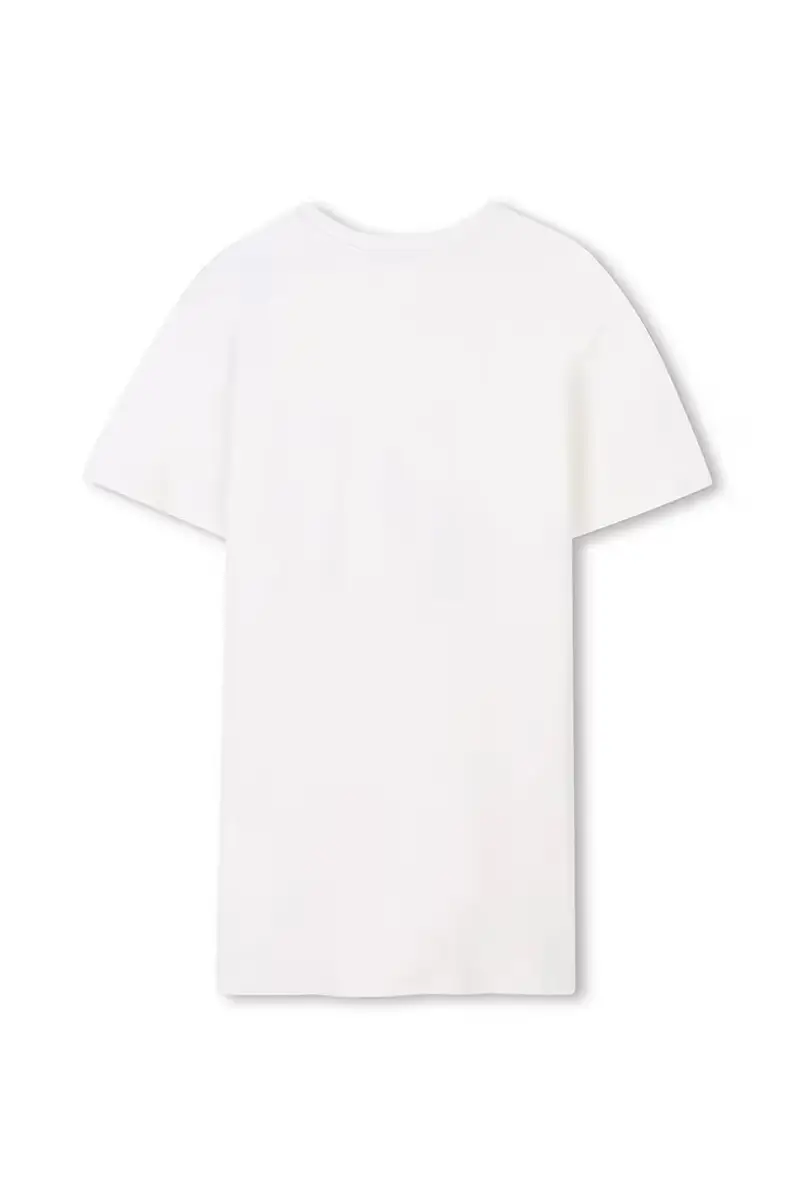 vestito di cotone bambina colore rosa W60530 miniatura 2