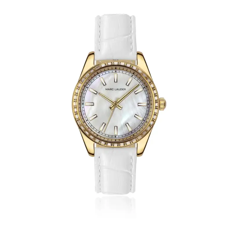 Orologio in pelle di vitello da donna Marc Lauder Tirana MOP