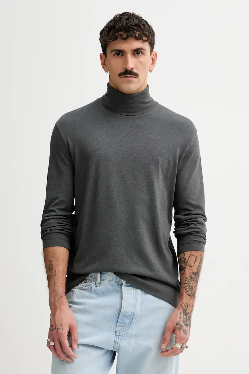 camicetta a maniche lunghe con lana colore grigio 530203252088