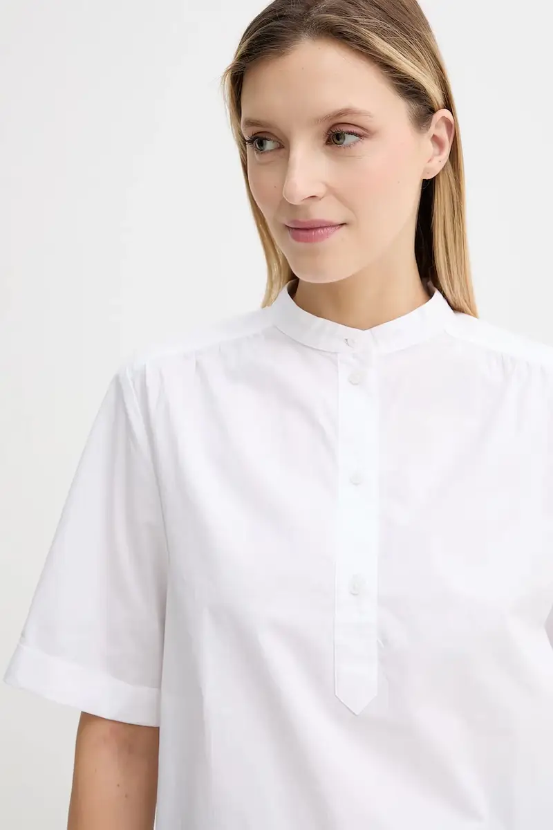 camicetta in cotone donna colore bianco 5000006442 miniatura 3