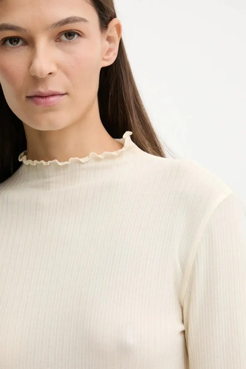 camicia a maniche lunghe colore beige 5000007536 miniatura 4