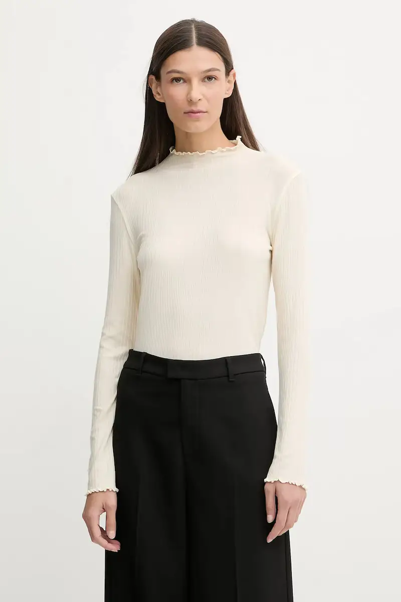 camicia a maniche lunghe colore beige 5000007536