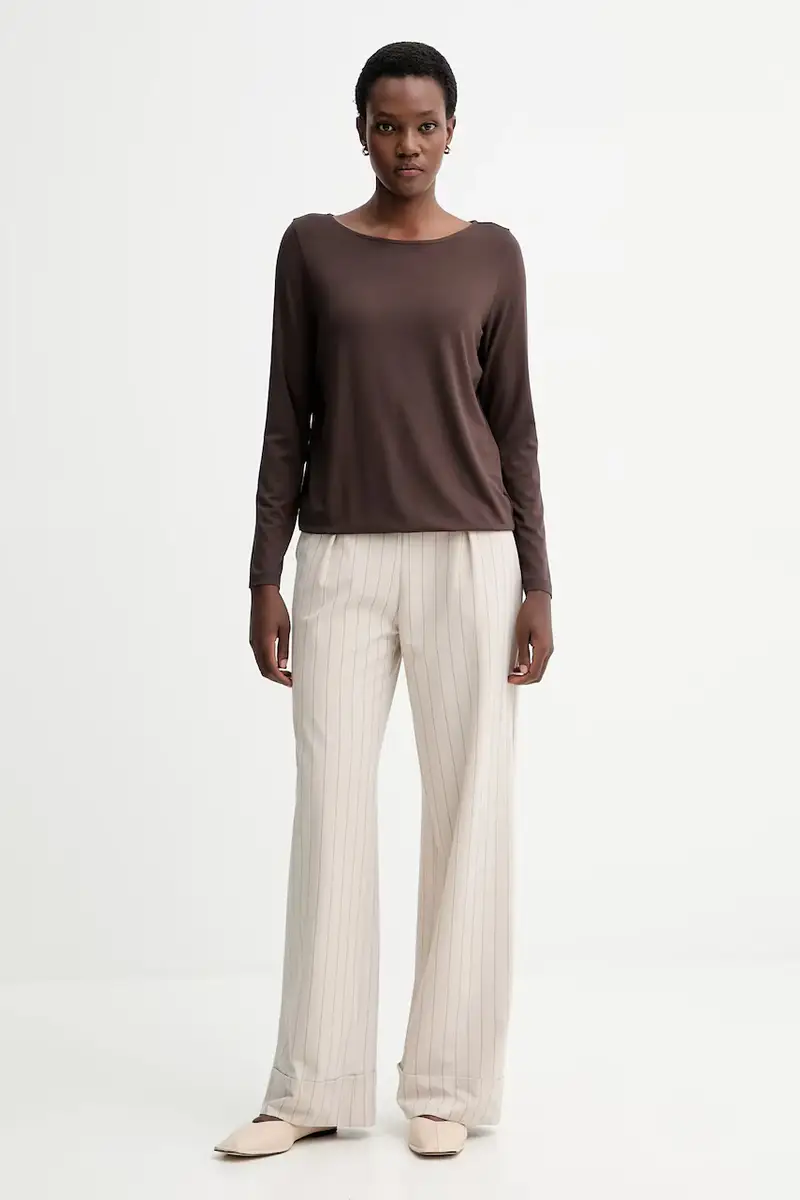 camicia a maniche lunghe colore marrone 511205252697 miniatura 2