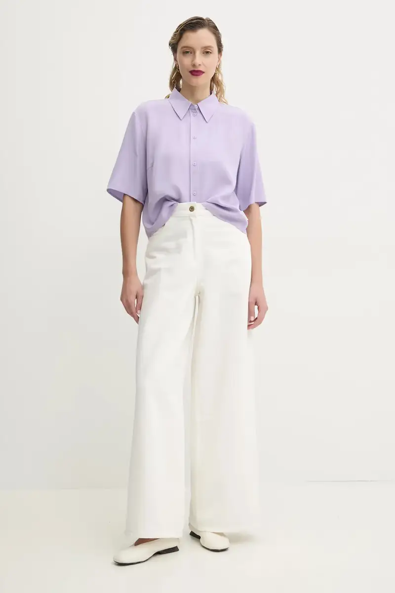 camicia donna colore violetto 5000005872 miniatura 2