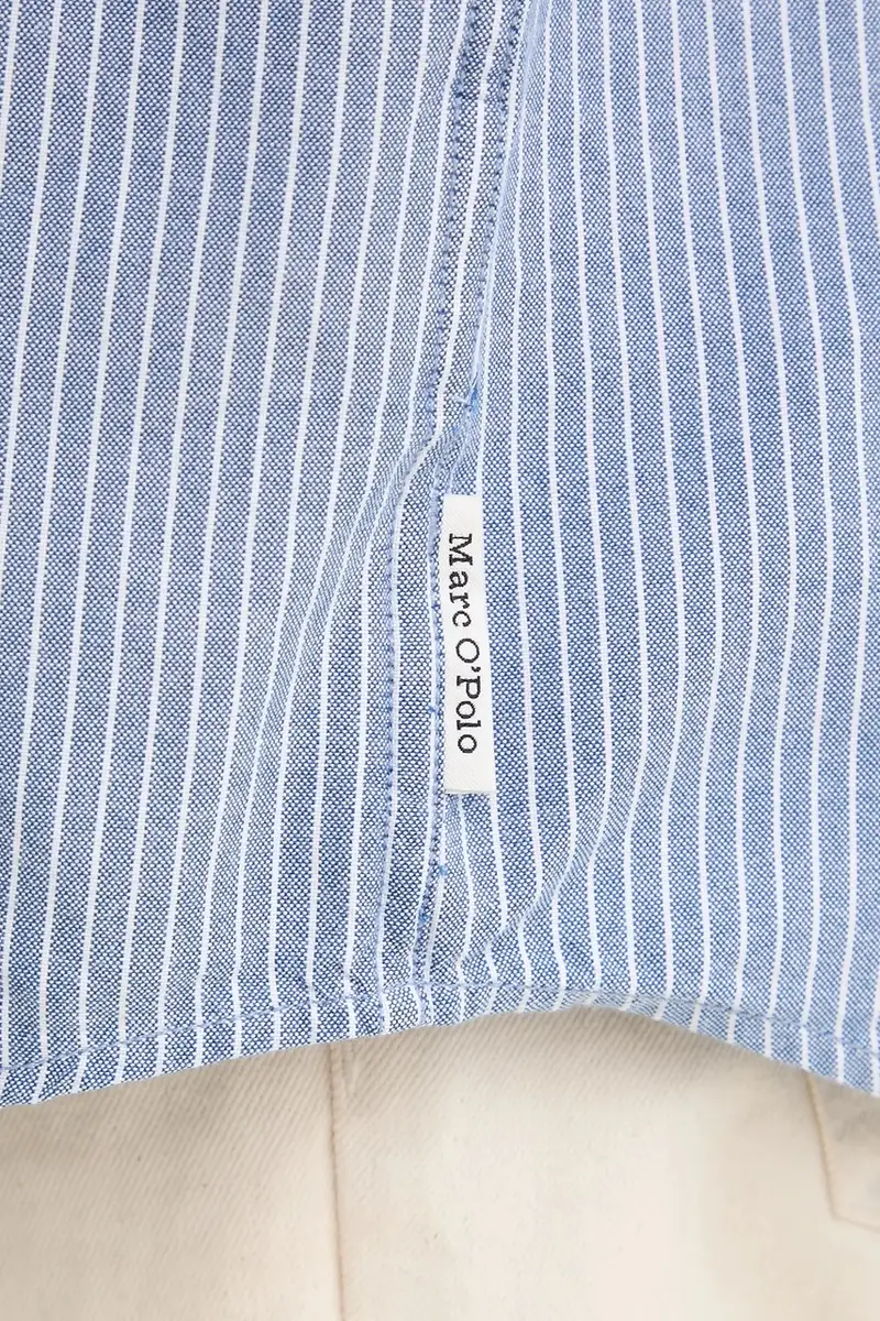 camicia in cotone Blu miniatura 5