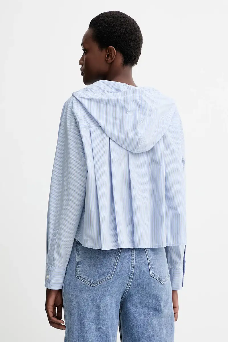 camicia in cotone donna colore blu 5000007030 miniatura 3