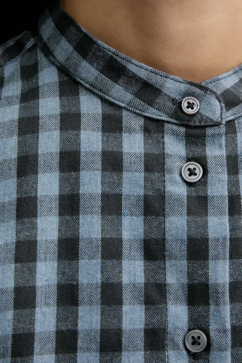 camicia in cotone donna colore blu 511111042519 miniatura 5