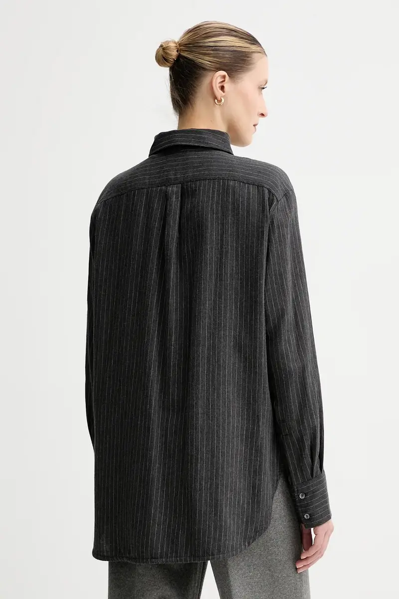 camicia in cotone donna colore grigio 509117242197 miniatura 3