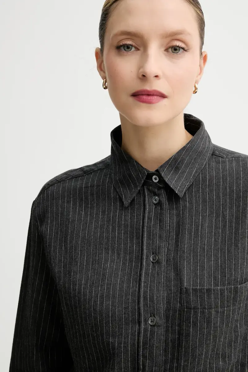 camicia in cotone donna colore grigio 509117242197 miniatura 4