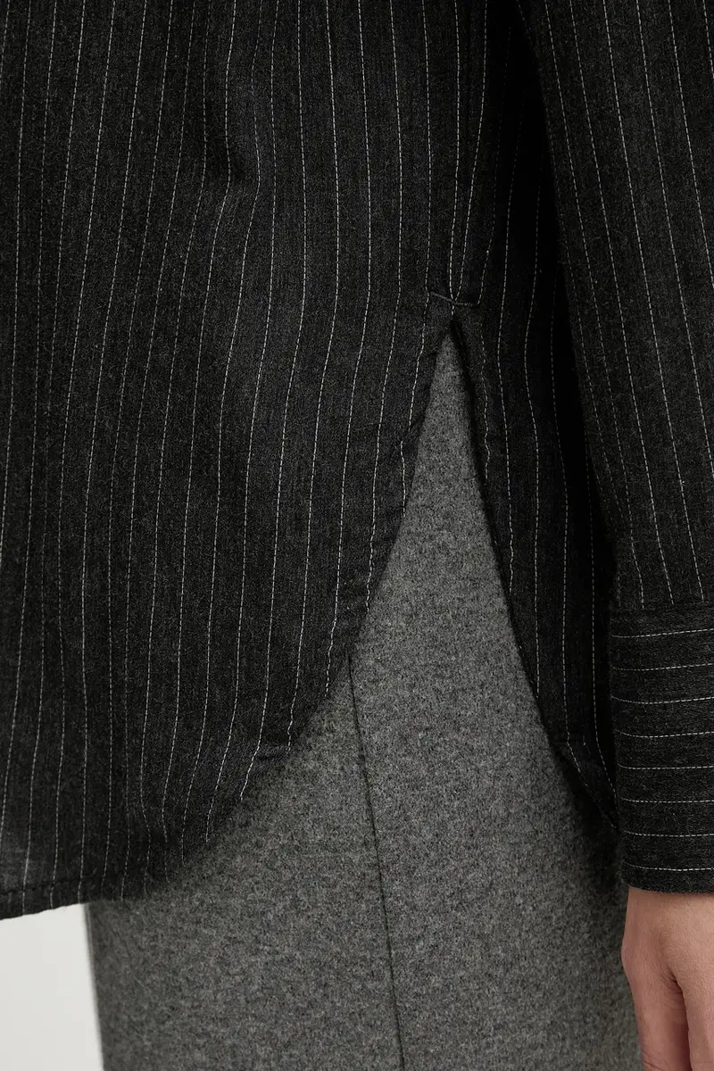 camicia in cotone donna colore grigio 509117242197 miniatura 5