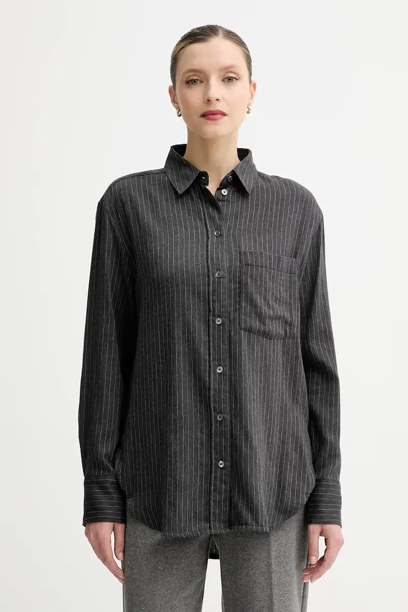 camicia in cotone donna colore grigio 509117242197