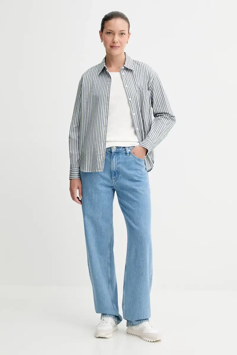 camicia in cotone donna colore verde 5000007028 miniatura 2