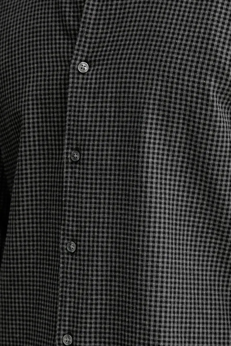 camicia in cotone Grigio miniatura 5