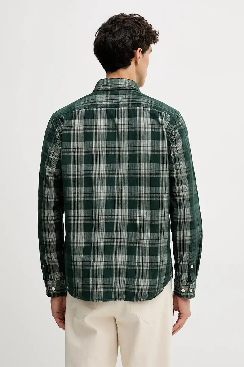 camicia in cotone uomo 529739742058 Verde miniatura 3