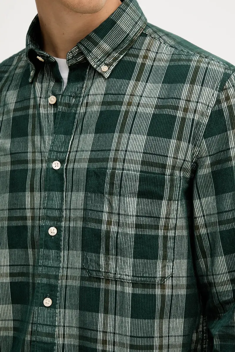 camicia in cotone uomo 529739742058 Verde miniatura 5